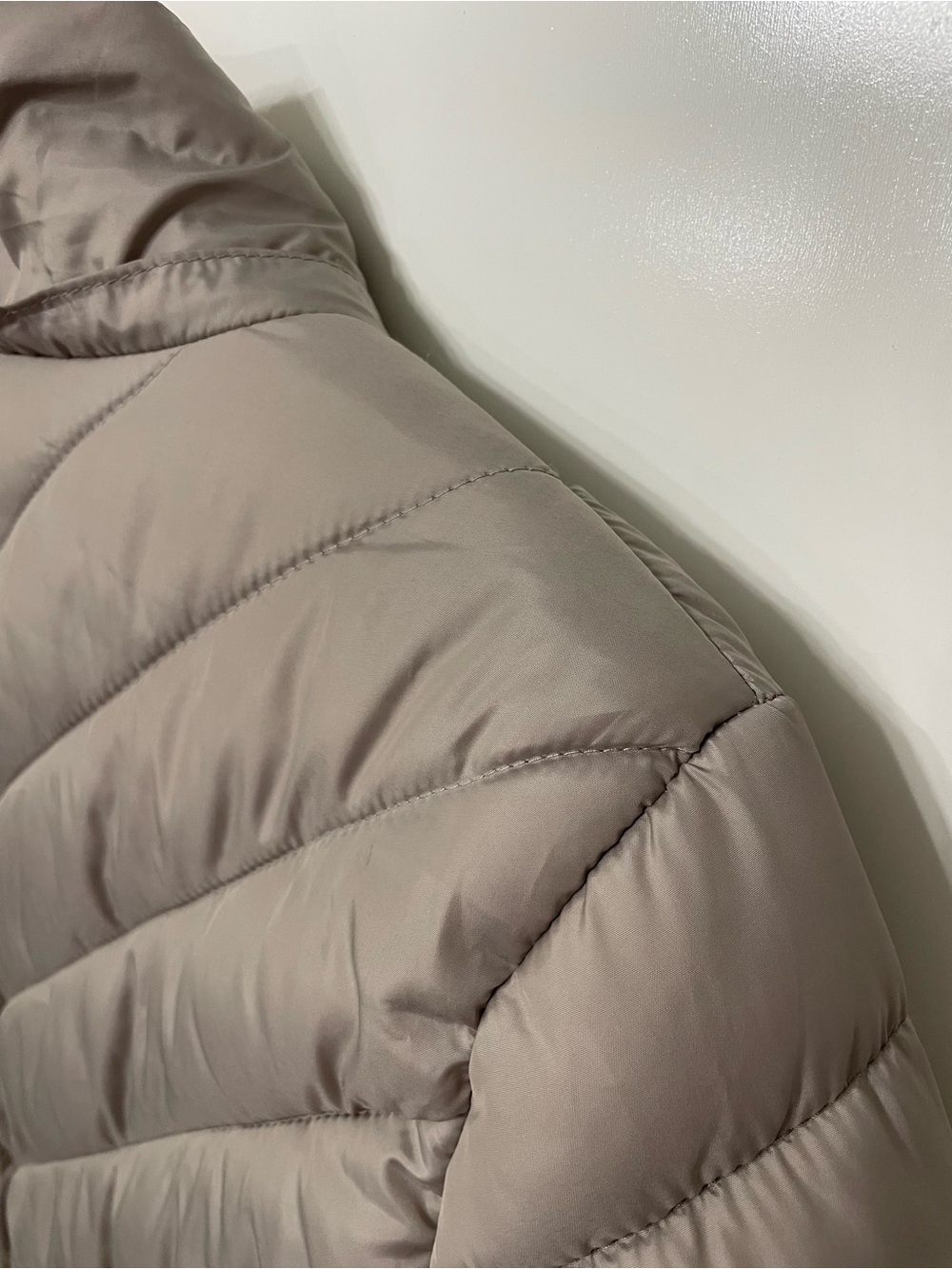 London Fog Women's Taupe Puffer Jacket Quilted Winter Coat size L - Picture 4 of 9